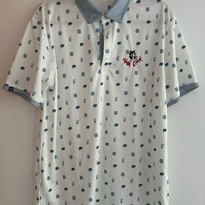 Swannies Golf Men's Wolf Creek White and Blue Polo Shirt